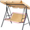 Funda de Asiento de Jardín para Columpio de Jardín, para Silla Mecedora de Jardín, Fundas para Silla de Jardín, 2 y 3 Plazas (138 x 50 x 50 cm), Color Beige