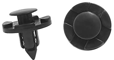 A ABSOPRO Pressione Rivetto 8mm Fissaggio Fissaggio Paraurti Clip Nero (Set 50)