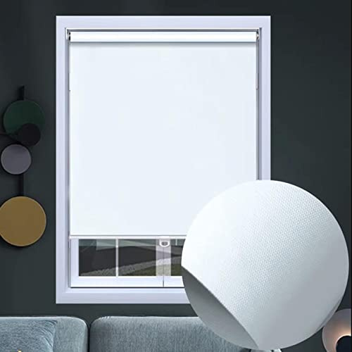 YQOLG87 Persianas enrollables,Cortinas enrollables sin Cable,Parasol estores Impermeables,Automático Retráctil con Sistema de Resorte,Pantalla de Privacidad y Protección Solar,A-W50xH160cm(20 * 63in)