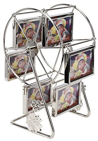 JYCRA Cornice Girevole con Ruota Panoramica, Cornici per Foto Vintage Uniche per Scrivania, Cornici per Foto Personalizzate per la Decorazione Domestica di Nozze