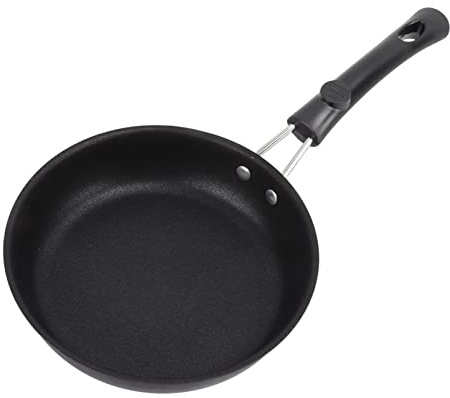 Small Frying Pan, Small Frying Pan 12cm 14cm 16cm 18cm 20cm Prevents Stick Stain Resistance Light Smoke Stainless Steel Omelet Pan for Egg Roll Pancakes Muffin Making (16CM)