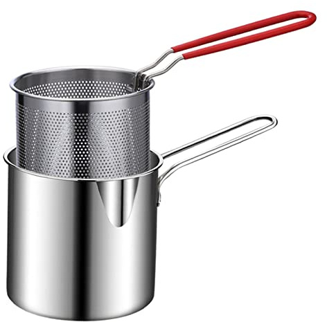 Fulenyi Olla Freidora, Reidora Acero Inoxidable con Rejilla Filtro Aceite