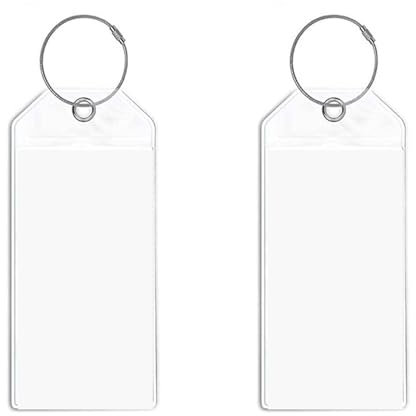 Lxtness 2Stück Kreuzfahrt Gepäckanhänger, 9 * 18.5cm Transparente Kofferanhänger Kofferschilder Anhänger Gepack Schild mit 5 Verschraubbaren Metallband Wasserfest für Koffer Gepack Tasche