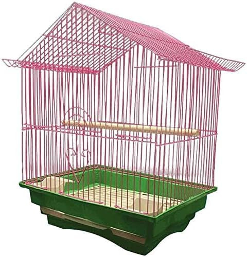 Professional Birdcage Pet Supplies Bird Carrier Gardening Decor Birdhouses Top with Hook Bird Cage 282138CM Parrot Bird Villa Plating Rust-Proof Craft Iron Bird Cage 3 Colors Can Choose