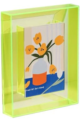 AGONEIR Moderner Acryl-Bilderrahmenhalter, Transparenter und Farbiger Fotorahmen