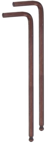 QUARKZMAN Llave Hexagonal de Bola de 2 Piezas 4mm de Acero S2 En Forma de L Llave Hexagonal Métrica de Brazo Largo para Herramientas de Reparación Del Hogar Roja