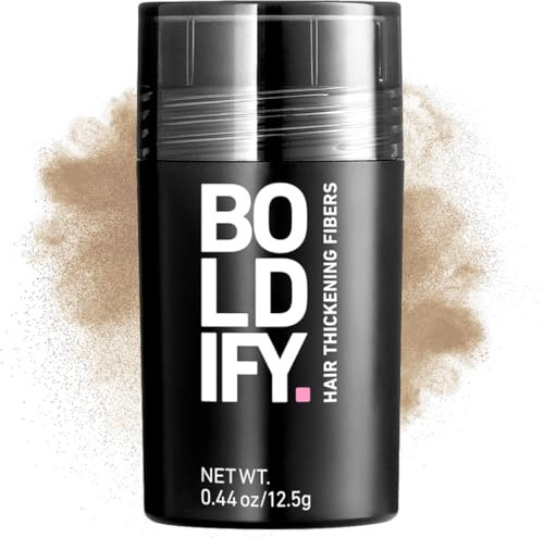 BOLDIFY Fibres Capillaires Naturelles - 12.5g - Poudre Densifiante – Masque la Perte de Cheveux en 15s – Pour Hommes et Femmes (Blond Foncé)