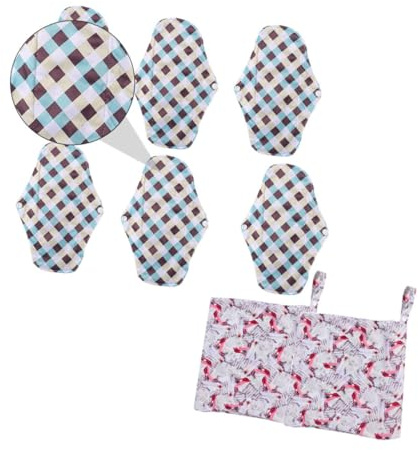 FOMIYES 8stücke Waschbare Sanitary Pads Aus Bambuskohle Aufbewahrungstaschen Für Damen Atmungsaktive Und Absorbierende Menstruationsunterlagen Und Komfortabel