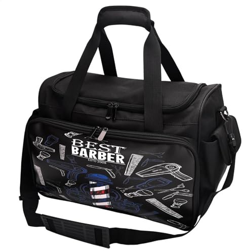 Salon Shoulder Organizer Kit - Barberväska med kapacitet | 40x23x27cm Bärbar kosmetisk väska för frisörverktyg, saxar, elektriska klippare, sprayflaskor och sminksaker