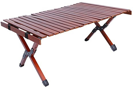 Yardwe Klappbarer Picknicktisch Für Den Außenbereich Stabiler Tragbarer Holztisch Einfaches Klappdesign Für Das Abendessen