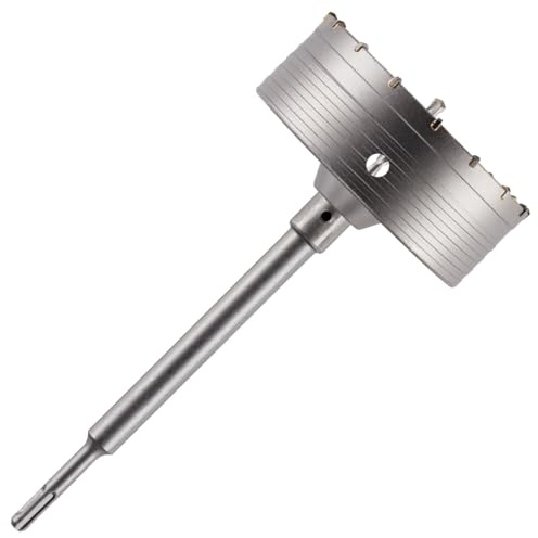 Rennie Tool 150mm TCT Core Drill Bit + SDS Adapter + TCT Pilot Drill | For Brick Block Masonry Stone. Concrete Hole Saw Wall Drill Bit Set With 240mm Long SDS Shank Extension Bar. Carbide Tipped