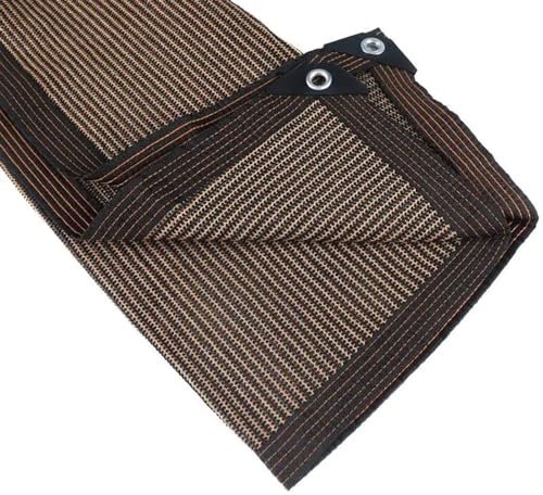 XUCZHAI Sombreado café marrón sombrilla Red jardín Plantas suculentas Refugio Solar Invernadero Sombra Cubierta de Malla Coche cobertizo toldo(2X3meter)