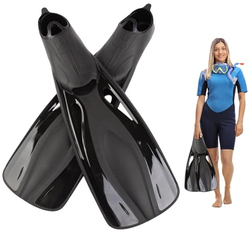 Pinne da Nuoto, Pinne Da Snorkeling E Sub Adulti Nuoto, 1 Paio Flippers Regolabili Per Immersione Attrezzatura Allenamento Per Spiaggia Piscina Mare Acque Basse E Profonde