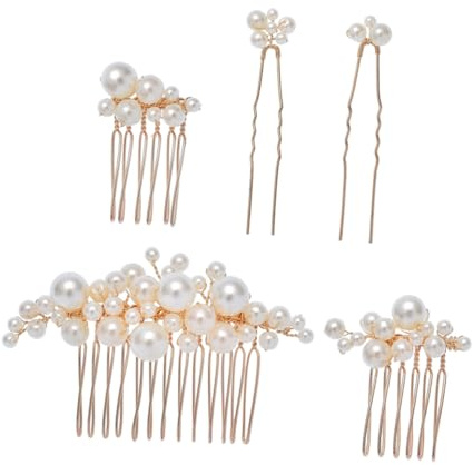 Healeved 1 ensemble Peigne à Cheveux Perles pour Mariage Ensemble de Élégant pour Mariée et Demoiselle Accessoires de Coiffure et Perles pour Événements Spéciaux