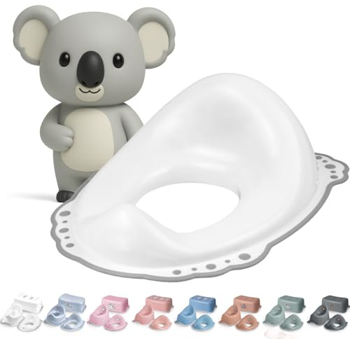 DOCARI Toilettensitz Kinder Klositz Aufsatz rutschsicher & ergonomisch weiß - Toilettenaufsatz Kinder WC Sitz für komfortables sicheres Toilettentraining - Kindertoilettensitzaufsatz ab 2 Jahre