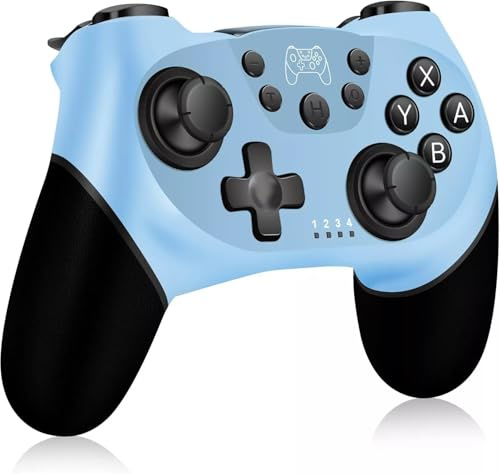 Snugome Wireless Controller for Switch/Lite/OLED Pro Controller for Switch Remote Joystick Gamepad Supports Wake up, Gyro Axis, Turbo, Dual Vibration and Screenshot Function (Blue)