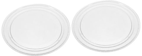 Cabilock 2 piezas Plato Giratorio de Vidrio para Microondas Resistente y Seguro Repuesto Fácil de Instalar para Hornos Microondas Compatible con Modelos Estándar de Cocina