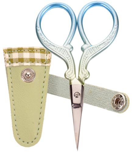 Cabilock Set di Forbici per Uso Domestico con Custodia Protettiva in Pelle Protezione per Forbici da Barbiere con Impugnatura Ergonomica Kit Strumenti da Taglio per Artigianato e Ufficio