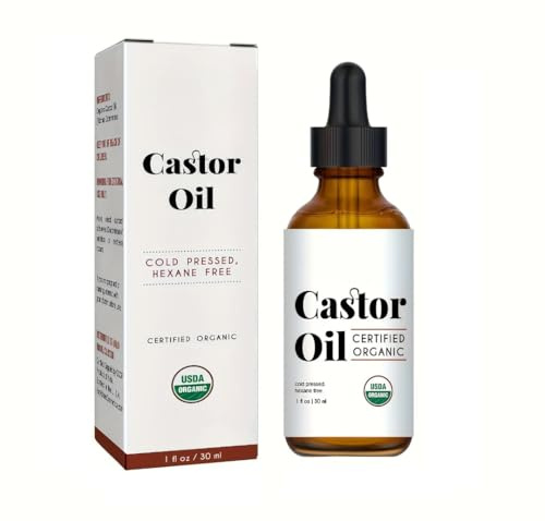 Castor Oil, Certified Organic, Cold Pressed, Hexane Free, 30ml