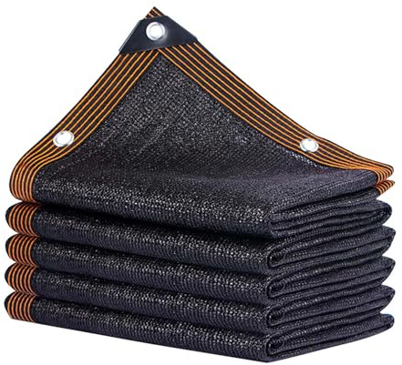 Telo Ombreggiante Nera 6x8M Rete Ombreggiante con occhielli,90% Tessuto Ombreggiantes/UV del sole Protezione,HDPE Panno Vele parasole per Esterni Pergola Piante Da Patio Serra Auto Piscina
