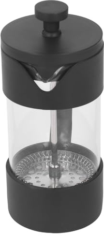 ERYUE de Prensa Francesa, Conveniente, Multifuncional, té, Leche Hirviendo para el Hogar, Oficina, Vidrio, Negro (350ml)