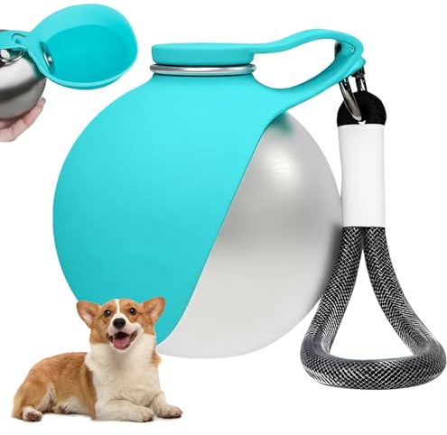 Botella de Agua portátil 2 en 1 para Perros, Botella de Agua portátil para Mascotas, Botella portátil Beber para Perro, Bebedero de Viaje a Prueba de Fugas para Gatos, para Caminar, Senderismo