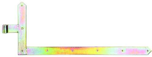 GAH-Alberts 312596 Tor-Winkelband für Garagentore, ein Paar, gerade, Abschluss spitz, galvanisch gelb verzinkt, Ø20 mm, 400 x 1000 mm