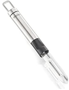 Leifheit Potato Peeler, Proline Potato Peeler, Proline Range, Stainless Steel Kitchen Tool, Kitchen Tool with Hanging Loop, Comfortable Peeler, Handle