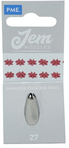 PME JEM Closed Star Piping Nozzle no. 27, Silver