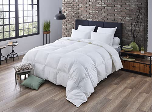 DODO - Couette Naturelle Chaude Anti-acariens 140 x 200 cm - Convient 1 Personne - Enveloppe 100% Percale de Coton - Garnissage 70% Duvet, 30% Plumettes - Lavable en Machine à 40°C