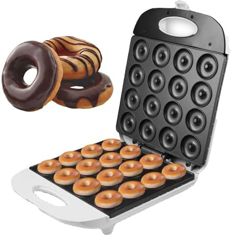 Máquina de Donuts Pequeña,Máquina de Donuts para Desayuno, Máquina de calentamiento pequeña para hacer donas antiadherentes, Incluso calentar la máquina de hacer donuts para cocinar