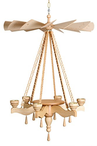 Volkskunstwerkstatt Unger Deckenpyramide unbestückt - Hängepyramide exklusiv 85cm - Original Erzgebirge® #0956