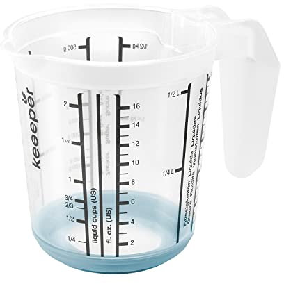 keeeper Messkanne mit Anti-Rutsch-Funktion, 500 ml, Massimo, Nordic Blue