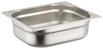 METRO Professional Contenitore GN 1/2, in acciaio inox, altezza 100 mm, contenitore per gastronorm, per uso alimentare e resistente al calore, per scolare o come inserto per cottura in chafing dish