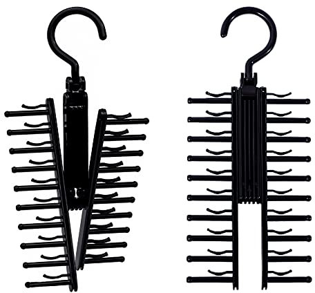 Belvanr 2 Stück Verstellbarer Krawattenhalter, Krawattenbügel Verstellbarer, X Krawattenhalter,Krawattenhalter Mit Rutschfestem Clip, für Krawatten, Gürtel, Schals, Socken, Seidenschals