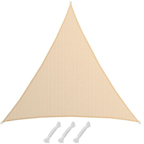 AMANKA Toldo Vela Triangular 8x8x8 m - 90% Protección UV - Toldo Permeable para Exterior - Tela Toldo Sombra - Toldo para Pergola - Tela Solar Exterior Lona Camping Sombra Toldos de Piscinas Toldo 8m