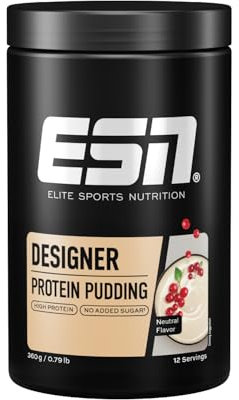 ESN Designer Protein Pudding, Neutral, 360 g, Pudding-Pulver zum Anrühren, bis zu 23 g Protein pro Portion - made in Germany