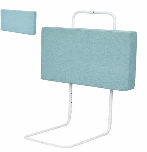 Ikodm Bettgitter 60cm rausfallschutz Bett,Bettschutzgitter für Kinder 5-Loch Höhenverstellbar Bett Rausfallschutz Kinder, Kinderbettgitter Familienbett für Kinderbett (60cm,Grüner See), 9291