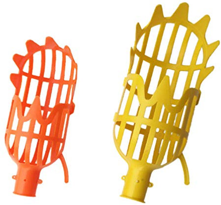 FCNNYBF 2 Stück Obstpflücker aus Kunststoff, Korbkopf, langlebiges, arbeitssparendes Werkzeug, Obstgreifer for Ernten, Fangen von Zitrone, Mango, Kirsche, Mango / 1261