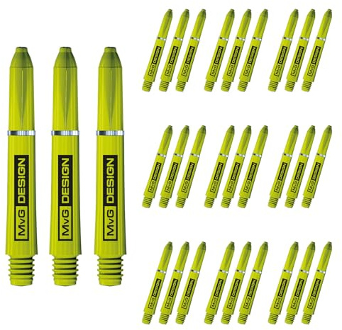 WINMAU Michael Van Gerwen MvG Design grüne kurze Nylon-Dart-Schäfte (Schäfte) – 10 Sets pro Packung (insgesamt 30 Dart-Schäfte)