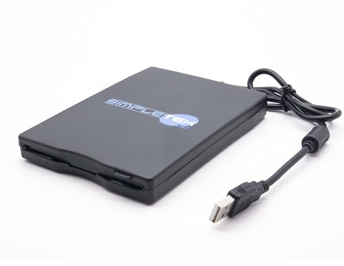Simpletek - Externes 3,5 USB Laufwerk Plug & Play | Breite Kompatibilität | 1,44 MB Standardkapazität | 1,44 MB Kapazität | 1,44 MB Kapazität