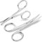 2pcs Tijeras De Manicura, Tijeras Profesionales para Uñas, Tijera Uñas Curva Extra Afiladas, Acero Inoxidable Tijeras para Cutícula, Curvas, Acero Carbono, para Cortar Cutículas, Recortar Cejas, Uñas