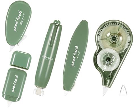 Duroecsain Korrekturband, Whiteout-Band - 5 Stück kompaktes, korrektes Klebeband - Whiteout Correction Tape Aesthetic Einfach zu verwendender Applikator für sofortige Korrekturen