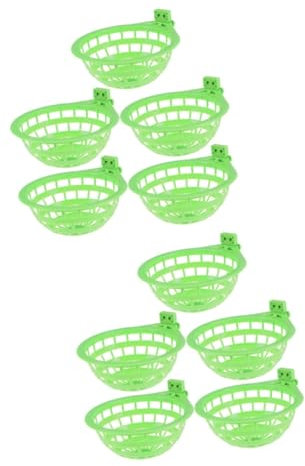 COLLBATH 10 STK Vogelzubehör Vogelnest aushöhlen Kanarienvogel Nest Papagei lebt Brutbett für Vögel Vogelnest weben vogelkäfig pet Supplies Parrot Grün Vögel Nest Papageiennest Green