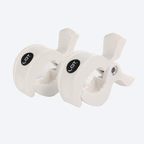 LAT Pinzas Universales para Cochecito, Clip de Mantas para Cochecito, Pinzas para Cochecito y Silla de Coche para Pañales Mantas (Blanco*2)
