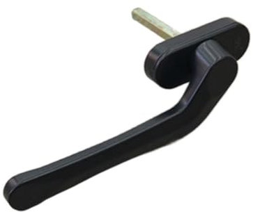 Manilla Ventana Manija de ventana abatible de aleación de aluminio, manija de ventana, puerta plegable, manija de acero cuadrada y plana delgada en forma de espada Manilla Ventana Oscilobatiente(Noir,