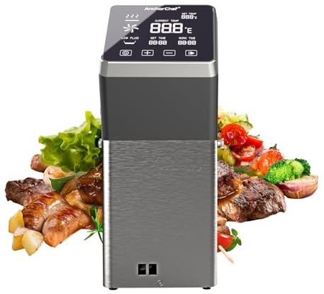 AnchorChef Immersion Circulator, Commercial Restaurant Sous Vide Machine，Large capacity sous vide, Fast-Heating，Sous vide cooker 1400W，With large Touchscreen Accurate Temperature Timer (120V)