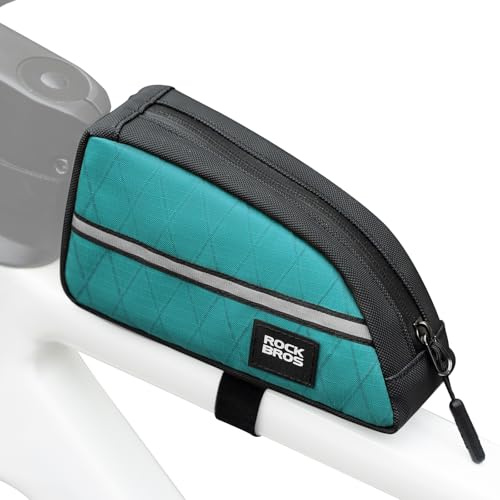 ROCKBROS Fahrrad Oberrohrtasche Leichte Rahmentasche | Vorderrohr Aufbewahrungstasche, für Klapprad Faltrad, 0,8 L