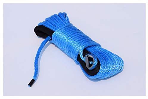 Fune per verricello Blu 6mm * 15m Argano elettrico della corda elettrica, cavo dell'argano, corda del verricello sintetico con fune per verricello resistente