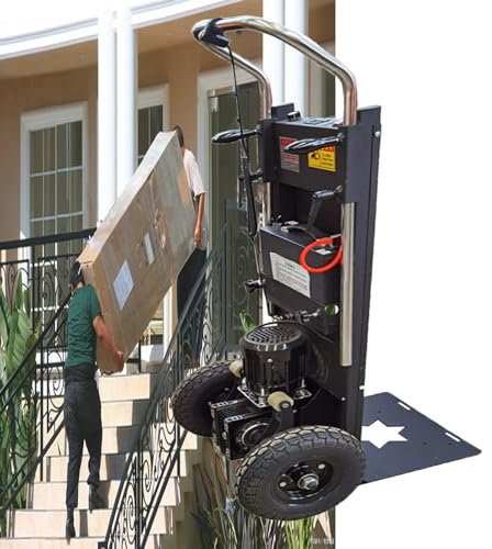 AVSMGP Powered Stair Climbing Hand Trucks Dolly Cart for Moving Electric Stair Climbing Folding Dolly with 4 Wheels - Attery Powered for Furniture Family Logistic 280Kg Capacity